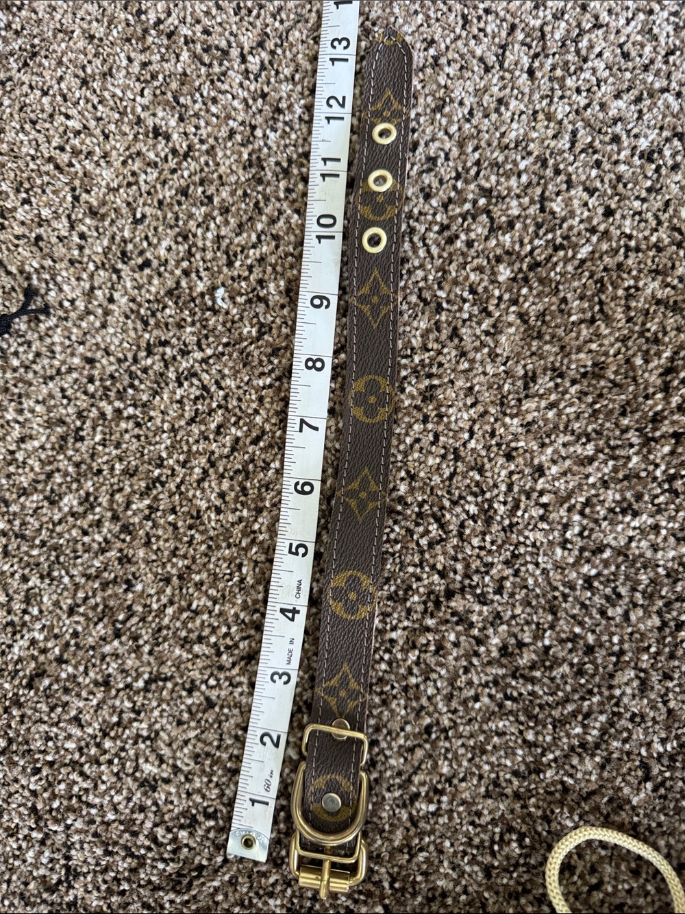 Vintage BoHo, new LV flower pattern, extra small dog collar